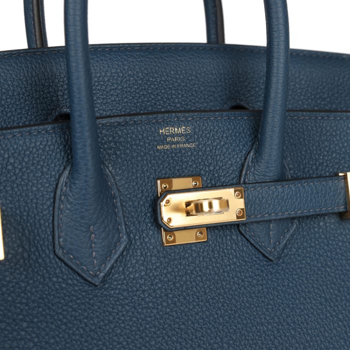 Handmade Bag HB 25 Bleu De Prusse Togo Gold Hardware - 图片 6