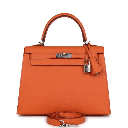 Handmade HKS 25 Orange Epsom Palladium Hardware