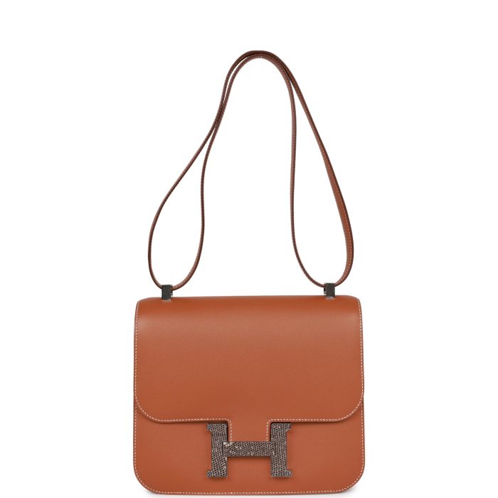 Handmade Bag HC 24 Gold Madame and Lizard Palladium Hardware - 图片 6