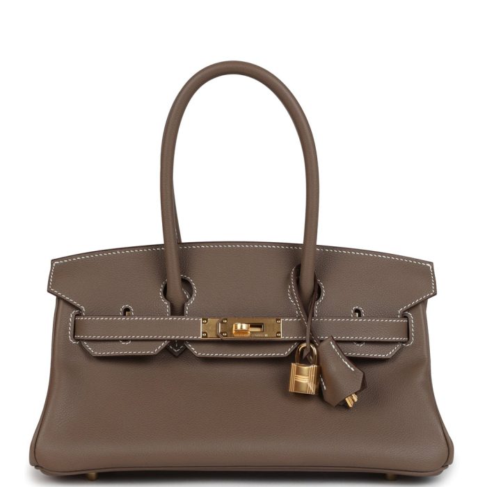 Handmade Bag HSB Light 29 Etoupe Evercolor Gold Hardware
