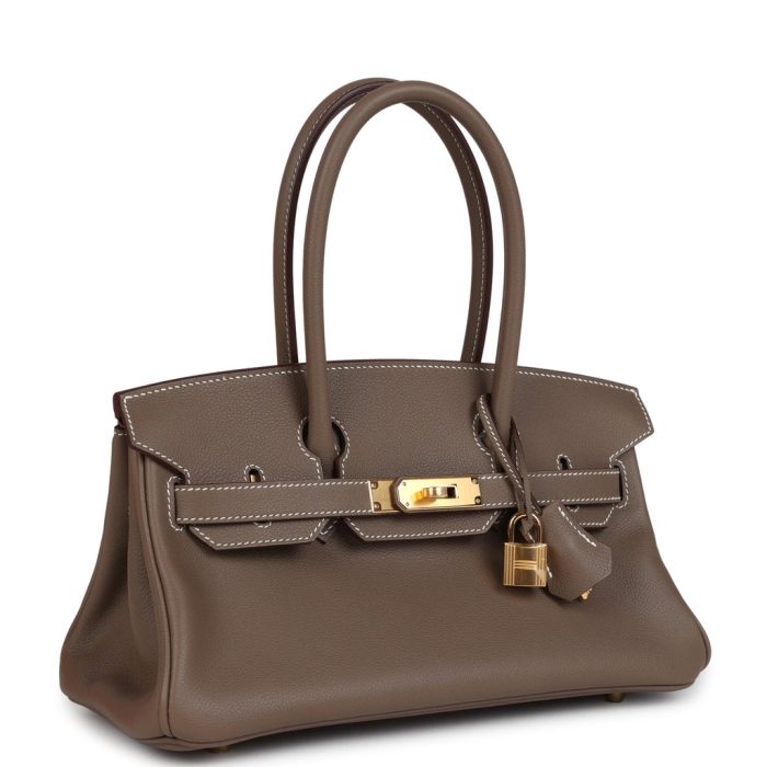 Handmade Bag HSB Light 29 Etoupe Evercolor Gold Hardware - 图片 2