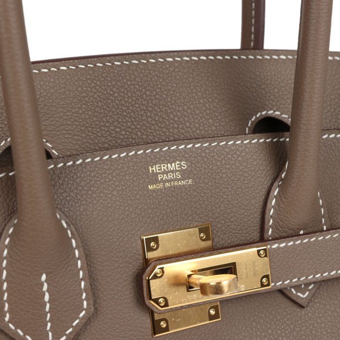Handmade Bag HSB Light 29 Etoupe Evercolor Gold Hardware - 图片 6