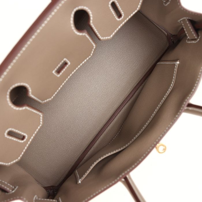 Handmade Bag HSB Light 29 Etoupe Evercolor Gold Hardware - 图片 7