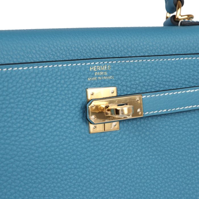 Handmade HKR 25 Blue Jean Togo Gold Hardware：圖片 7
