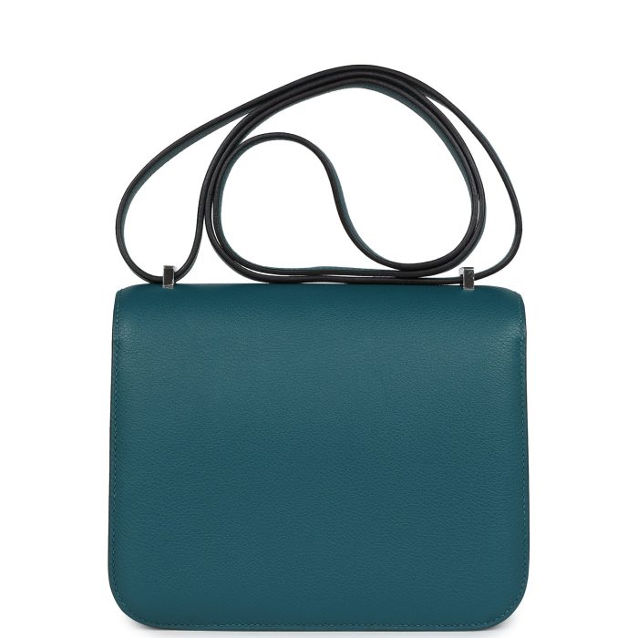 Handmade Bag HC 18 Vert Bosphore Evercolor Palladium Hardware - 图片 4