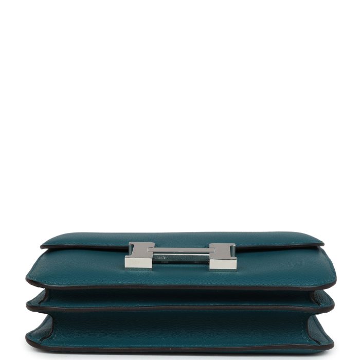 Handmade Bag HC 18 Vert Bosphore Evercolor Palladium Hardware - 图片 5