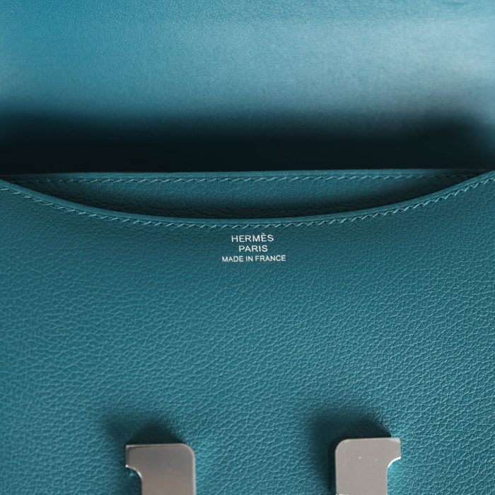 Handmade Bag HC 18 Vert Bosphore Evercolor Palladium Hardware - 图片 7