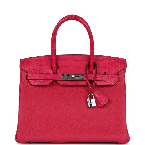 Handmade Bag HB 30 Framboise Matte Alligator Togo Touch Palladium Hardware