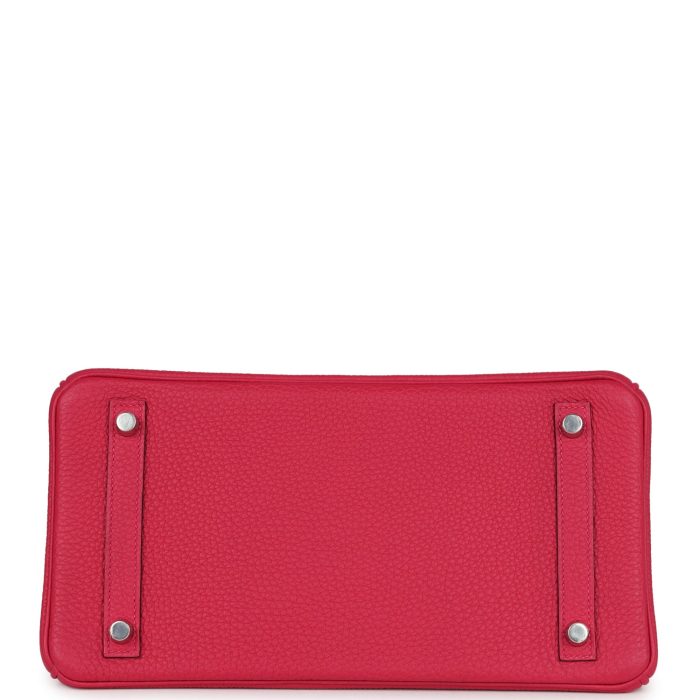 Handmade Bag HB 30 Framboise Matte Alligator Togo Touch Palladium Hardware - 图片 5