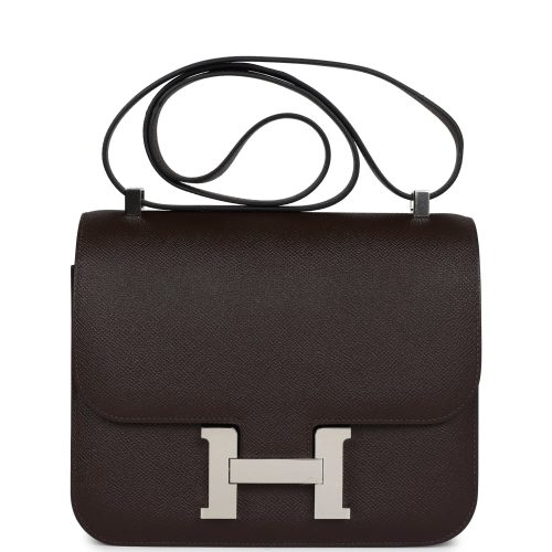 Handmade Bag HC 24 Chocolat Epsom Palladium Hardware