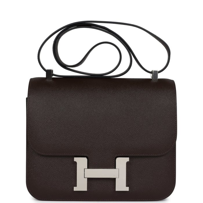 Handmade Bag HC 24 Chocolat Epsom Palladium Hardware