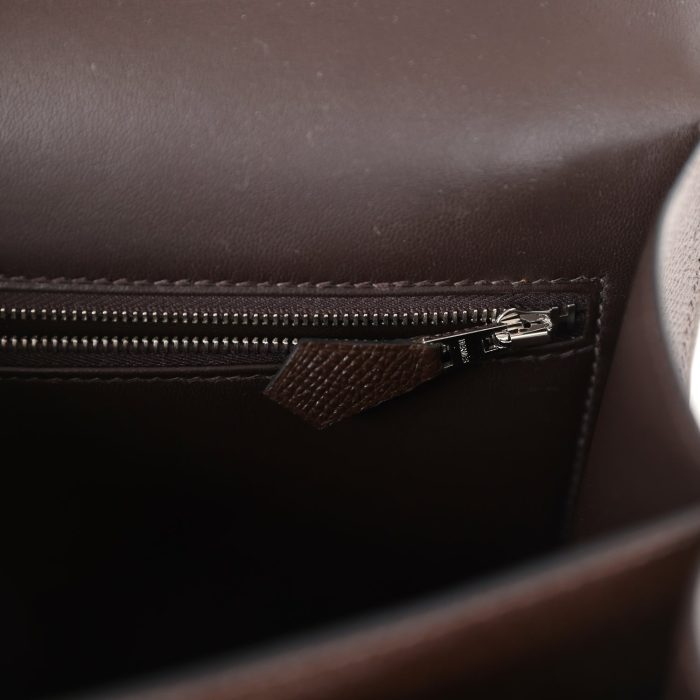 Handmade Bag HC 24 Chocolat Epsom Palladium Hardware - 图片 9