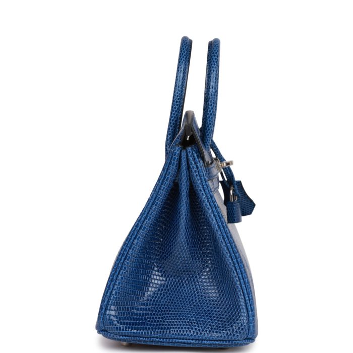 Handmade Bag HB 25 Bleu Saphir Lizard Palladium Hardware - 图片 3