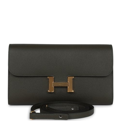 Handmade Bag HC Wallet To Go Vert De Gris Epsom Gold Hardware