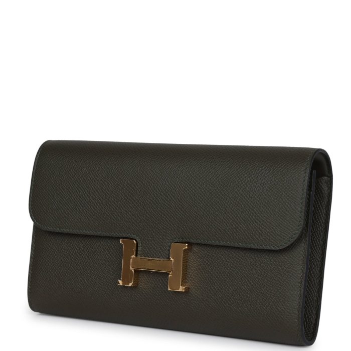 Handmade Bag HC Wallet To Go Vert De Gris Epsom Gold Hardware - 图片 5
