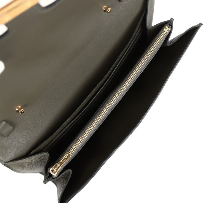 Handmade Bag HC Wallet To Go Vert De Gris Epsom Gold Hardware - 图片 7