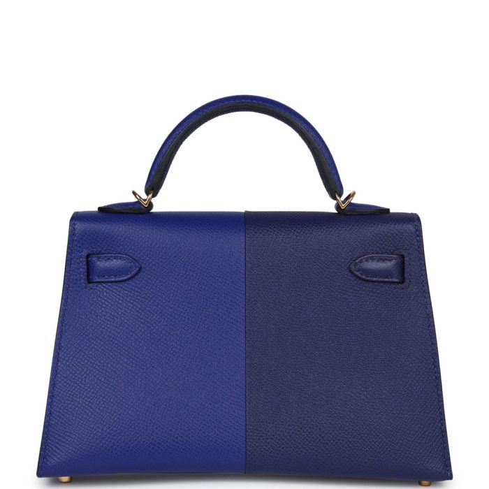 Handmade HKS 20 Bleu Electric and Bleu Encre Epsom Gold Hardware - 图片 4