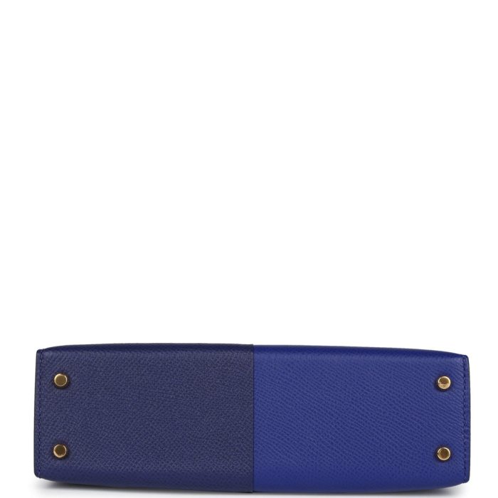 Handmade HKS 20 Bleu Electric and Bleu Encre Epsom Gold Hardware - 图片 5