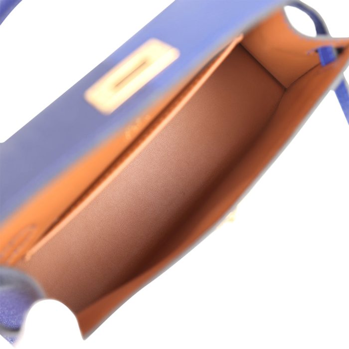 Handmade HKS 20 Bleu Electric and Bleu Encre Epsom Gold Hardware - 图片 7