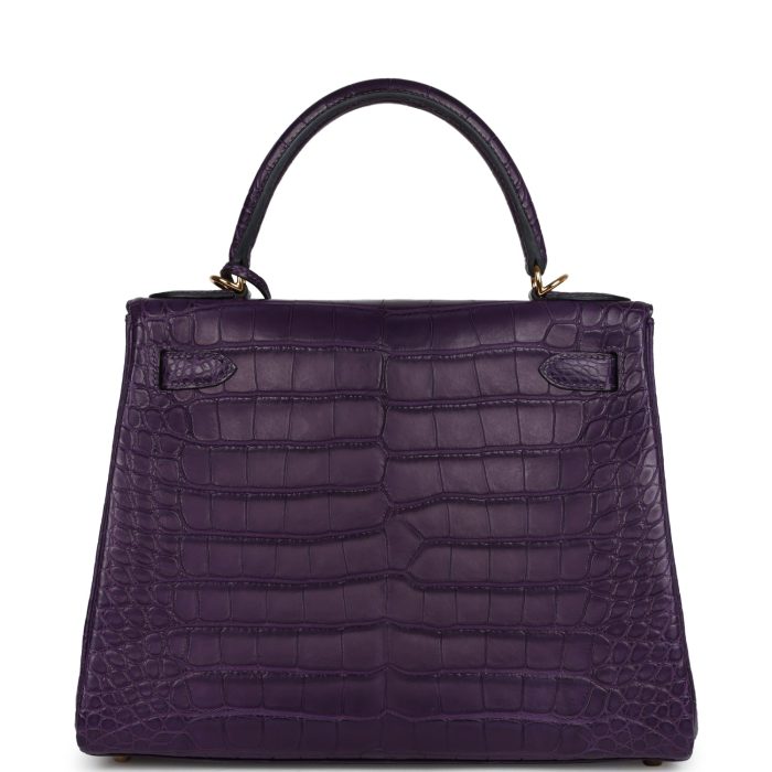 Handmade HKR 28 Amethyst Matte Alligator Gold Hardware - 图片 5