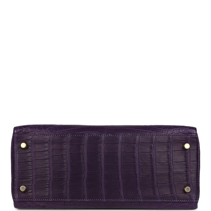Handmade HKR 28 Amethyst Matte Alligator Gold Hardware - 图片 6