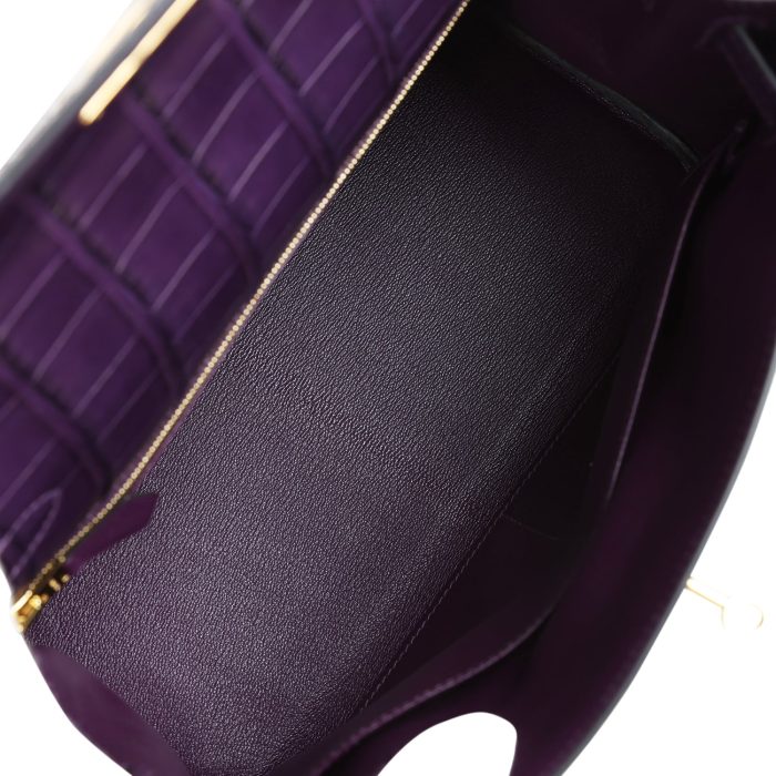 Handmade HKR 28 Amethyst Matte Alligator Gold Hardware - 图片 8