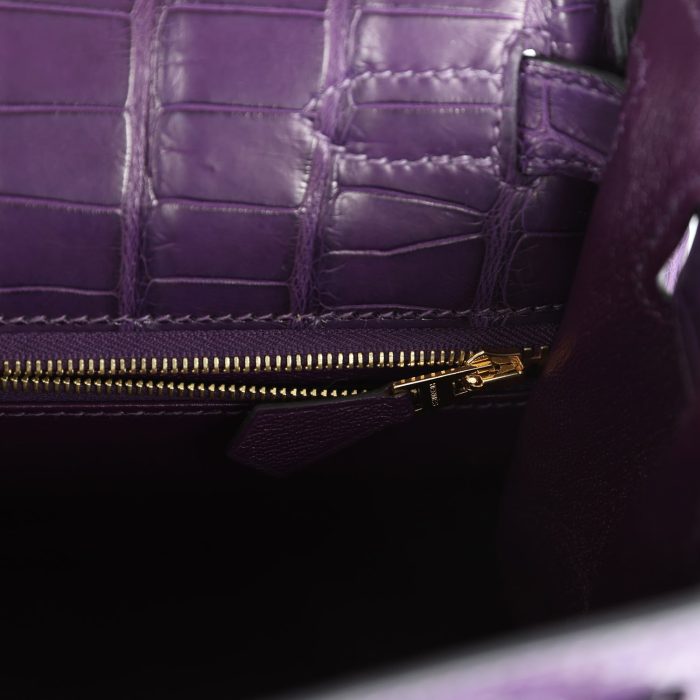 Handmade HKR 28 Amethyst Matte Alligator Gold Hardware - 图片 9