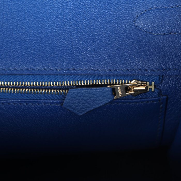 Handmade Bag HB 35 Bleu France Togo Gold Hardware - 图片 8