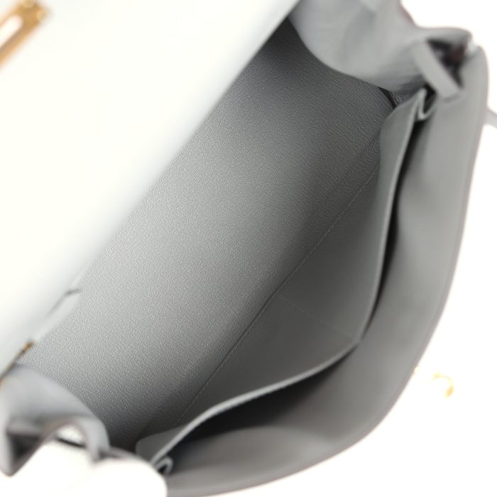 Handmade HKR 28 Gris Mouette Togo Gold Hardware - 图片 8