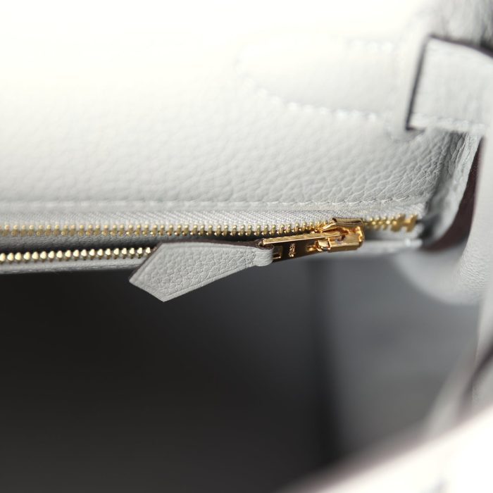 Handmade HKR 28 Gris Mouette Togo Gold Hardware - 图片 9