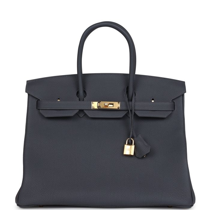 Handmade Bag HB 35 Ardoise Togo Gold Hardware