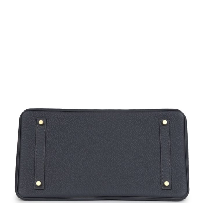 Handmade Bag HB 35 Ardoise Togo Gold Hardware - 图片 5