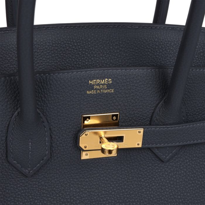 Handmade Bag HB 35 Ardoise Togo Gold Hardware - 图片 6