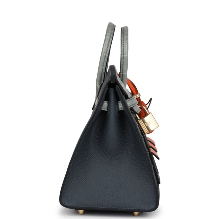 Handmade Bag HNSFB 20 Gris Misty Matte Alligator Permabrass Hardware - 图片 3