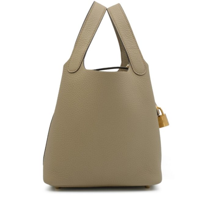 Handmade HPL 18 Beige Marfa Clemence Gold Hardware - 图片 2
