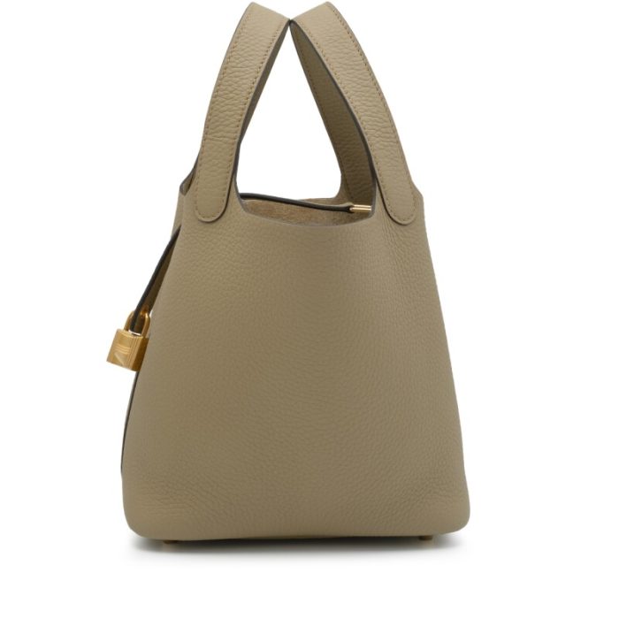 Handmade HPL 18 Beige Marfa Clemence Gold Hardware - 图片 3