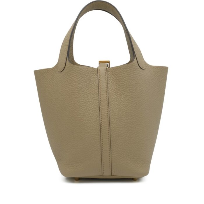 Handmade HPL 18 Beige Marfa Clemence Gold Hardware - 图片 4