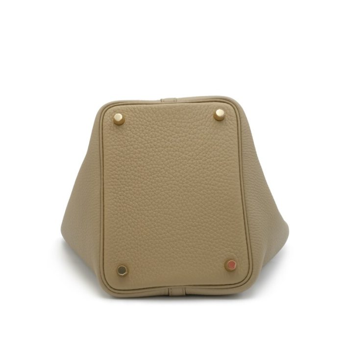 Handmade HPL 18 Beige Marfa Clemence Gold Hardware - 图片 5