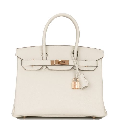 Handmade Bag HB 30 Craie Togo Rose Gold Hardware