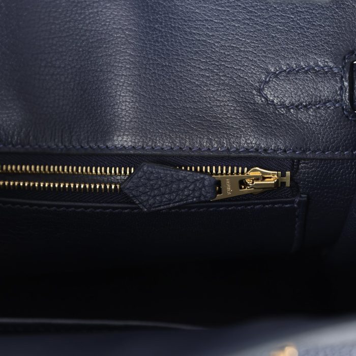 Handmade Bag HB 25 Bleu Nuit Togo Gold Hardware - 图片 8