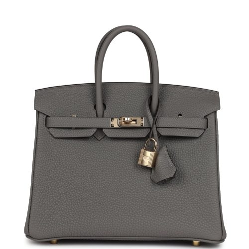 Handmade Bag HB 25 Gris Meyer Togo Permabrass Hardware