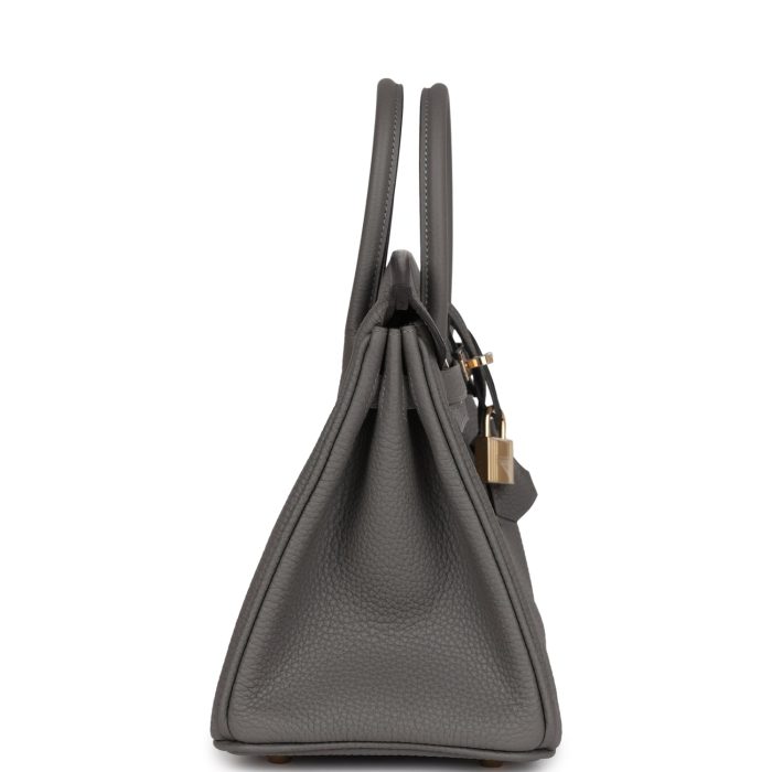 Handmade Bag HB 25 Gris Meyer Togo Permabrass Hardware - 图片 3