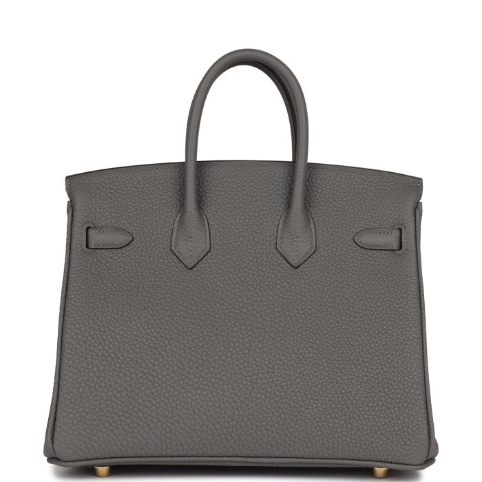 Handmade Bag HB 25 Gris Meyer Togo Permabrass Hardware - 图片 4