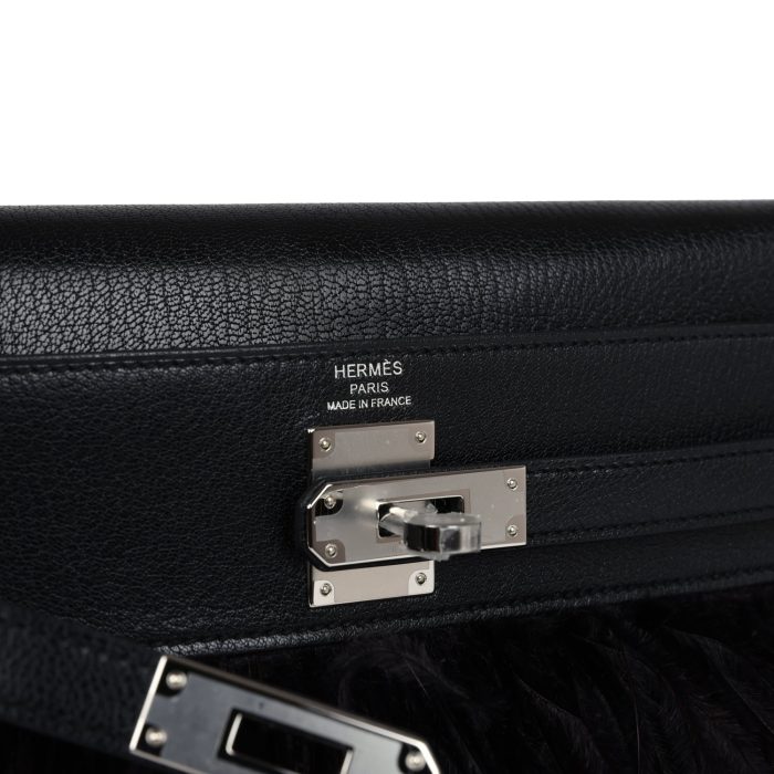 Handmade HKEF Chevre Chamkila and Ostrich Feather Palladium Hardware - 图片 6