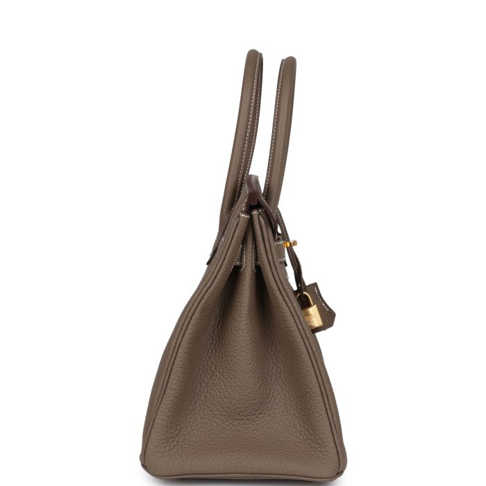 Handmade Bag HB 30 Etoupe Togo Gold Hardware - 图片 3
