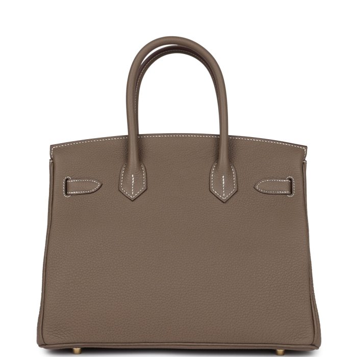 Handmade Bag HB 30 Etoupe Togo Gold Hardware - 图片 4