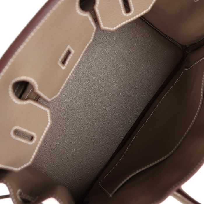 Handmade Bag HB 30 Etoupe Togo Gold Hardware - 图片 6