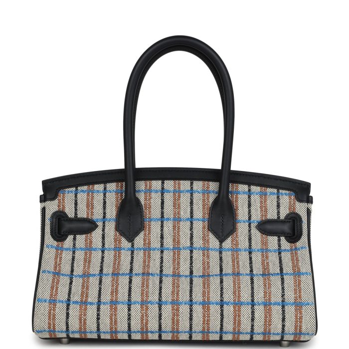 Handmade Bag HSB Light 29 Multicolor Toile and Black Swift Palladium Hardware - 图片 4