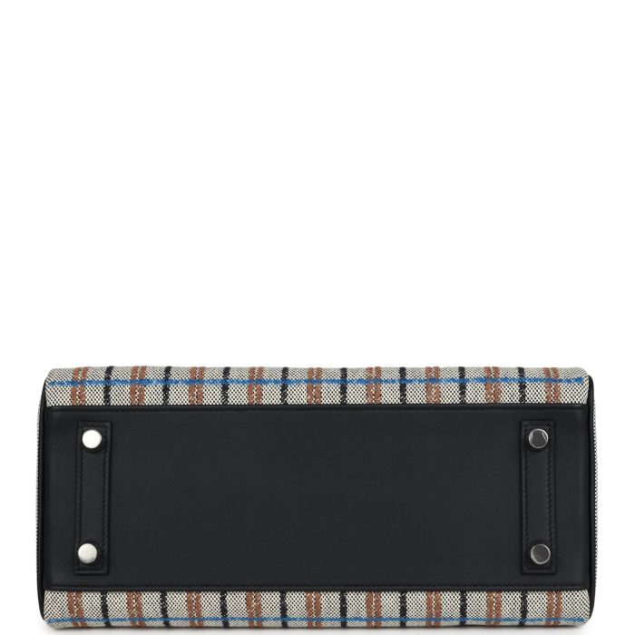 Handmade Bag HSB Light 29 Multicolor Toile and Black Swift Palladium Hardware - 图片 5