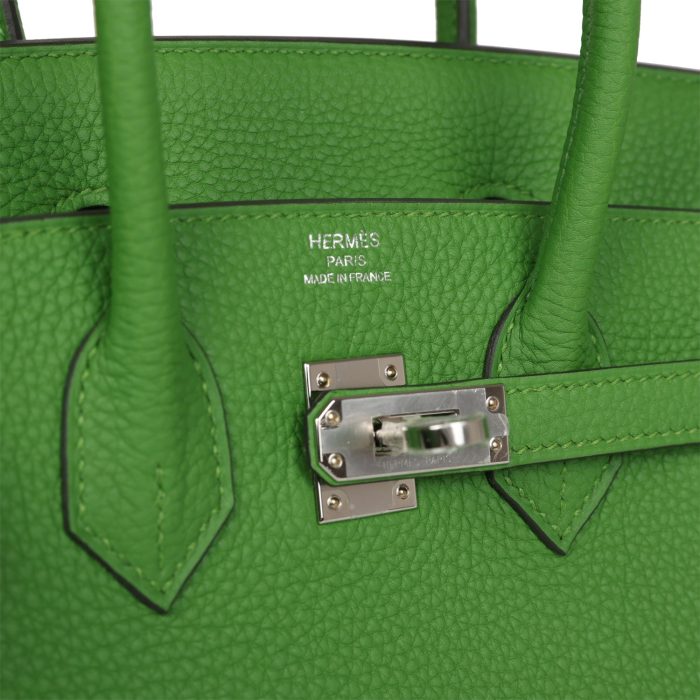 Handmade Bag HB 25 Vert Yucca Togo Palladium Hardware - 图片 6